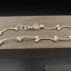 7" Sterling Silver Weird Style Bracelet Vintage